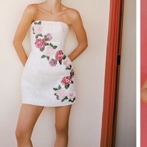 Helsi Frida Rosette Strapless Mini Dress